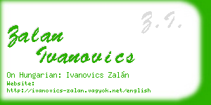 zalan ivanovics business card